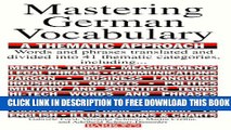 New Book Mastering German Vocabulary: A Thematic Approach (Mastering Vocabulary)