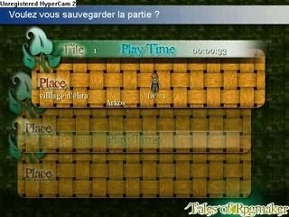 demonstration menu et jeu la quete d'arkos