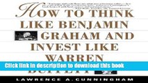 [Download] How To Think Like Benjamin Graham and Invest Like Warren Buffett Kindle Free