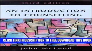New Book An Introduction to Counselling