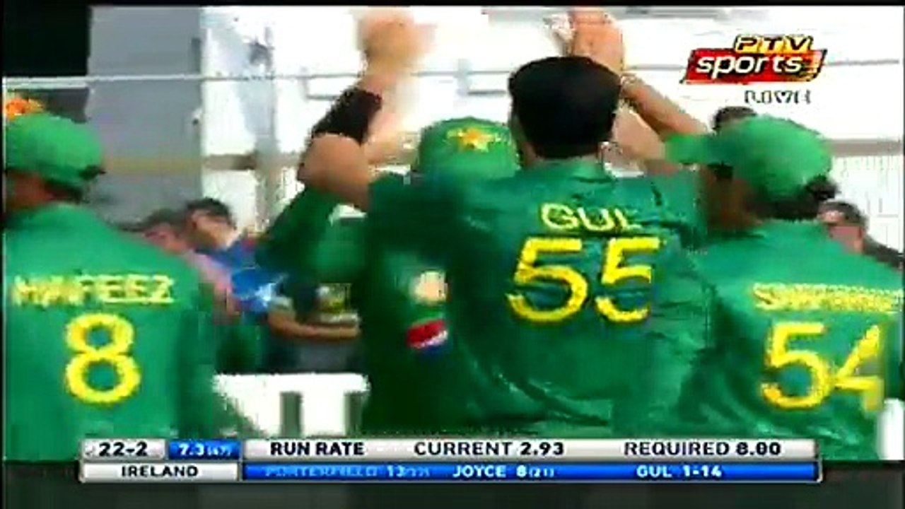 Umar Gul 3 Wickets vs Ireland in Short Spell