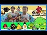 K'Nex Angry Birds Surprise Eggs Blind Bags in Orbeez Swimming Pool | Liam and Taylor's Corner