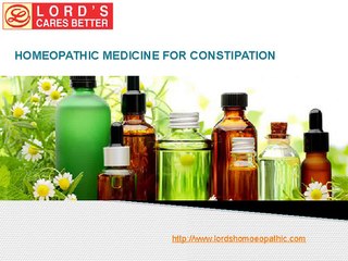 Homeopathic Medicine For Constipation