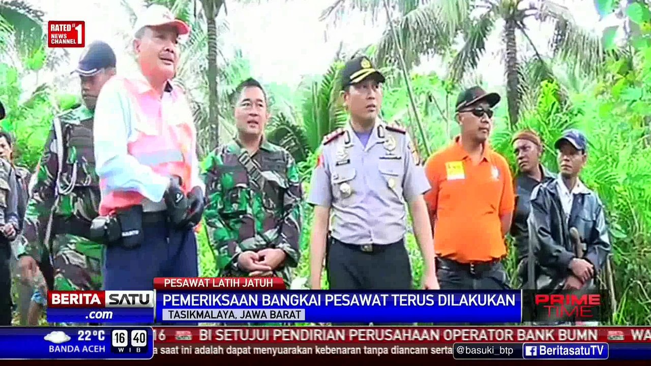 Tim KNKT Mulai Investigasi Pesawat Latih yang Jatuh di Tasik