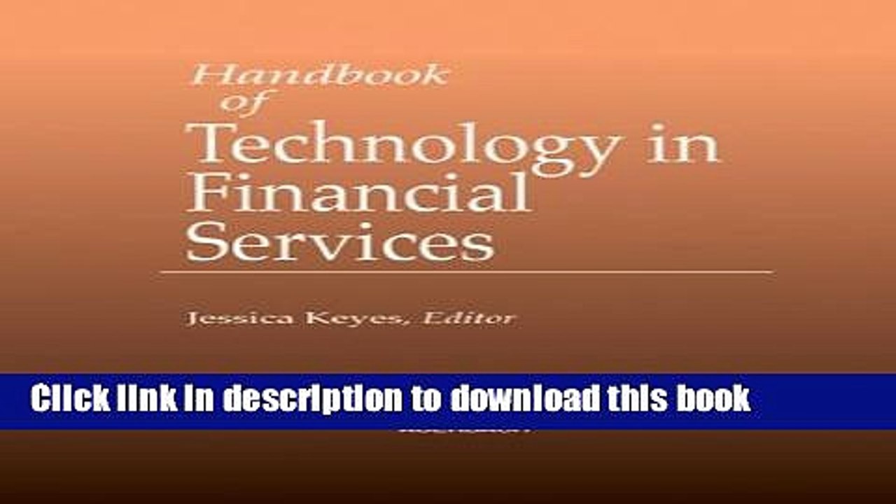 [Read PDF] Handbook of Technology in Financial Services Download Free