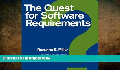 FREE DOWNLOAD  The Quest for Software Requirements READ ONLINE