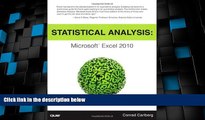 Must Have PDF  Statistical Analysis: Microsoft Excel 2010  Best Seller Books Most Wanted