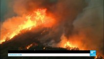 US - California Blue Cut wildfire keeps growing due to high winds and temperatures