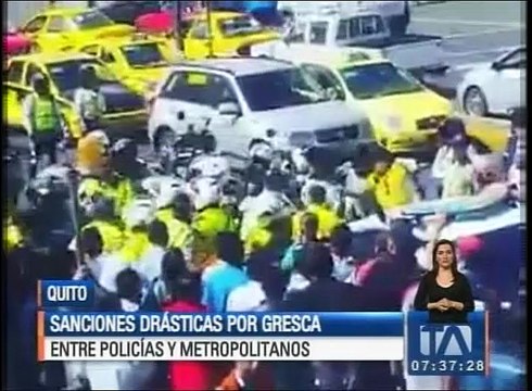 Drásticas sanciones por gresca entre policías y metropolitanos