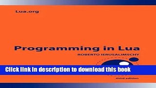 [Popular Books] Programming in Lua Full Online