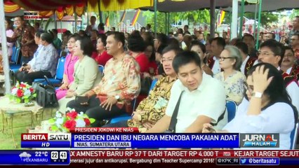 Jokowi dan Ibu Negara Pakai Baju Adat Nias