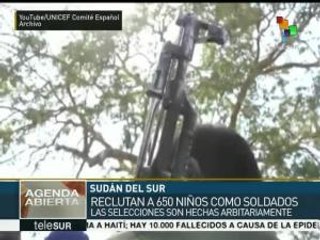 UNICEF: gobierno de Sudán del Sur reclutó a 650 niños como soldados