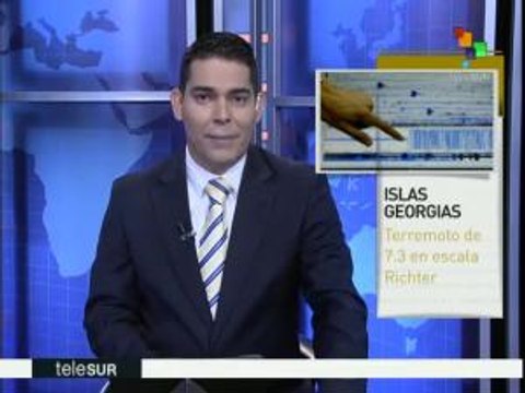 Sismo de 7.3 grados Richter sacude a las Islas Georgias del Sur