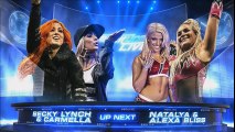 Alexa Bliss and Natalya vs. Carmella and Becky Lynch