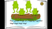 Cartoon for kids to learn english   Cartoon For Children with subtitles  Five Green Frogs