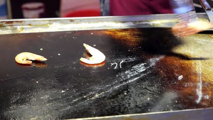 Beijing Street Food - Shrimp Tapioca Pancake 虾煎 _ 蝦仁煎 _ 새우 튀김 _ エビフライ
