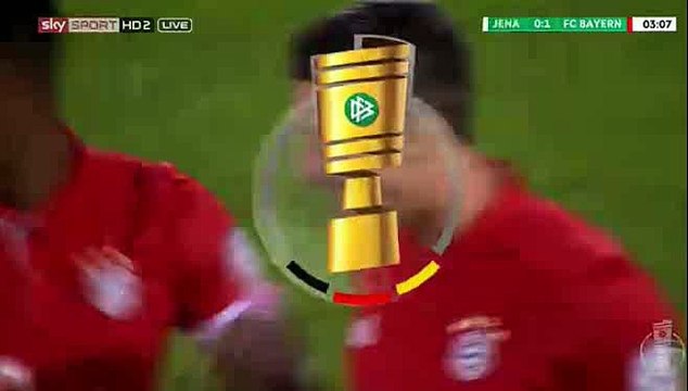 0-1 Robert Lewandowski Goal HD - Carl Zeiss Jena 0-1 Bayern München 19.08.2016 HD