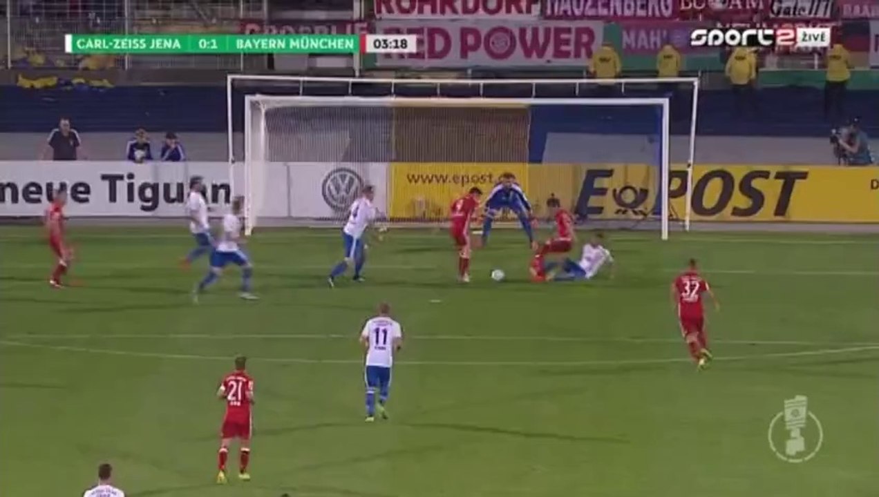 0-1 Robert Lewandowski Goal - Carl Zeiss Jena 0-1 Bayern München 19-08-2016  - Dailymotion Video