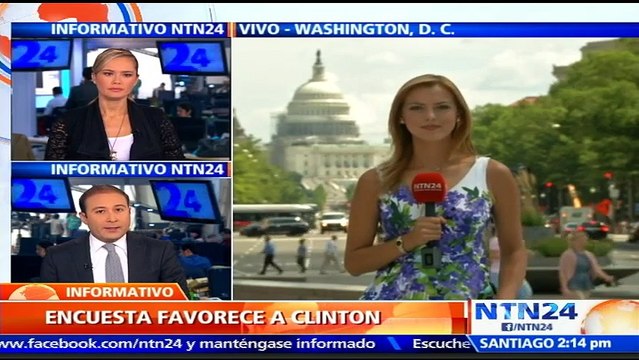 Nueva encuesta da una amplia ventaja a Clinton sobre Trump en la carrera por la Presidencia de EE.UU.