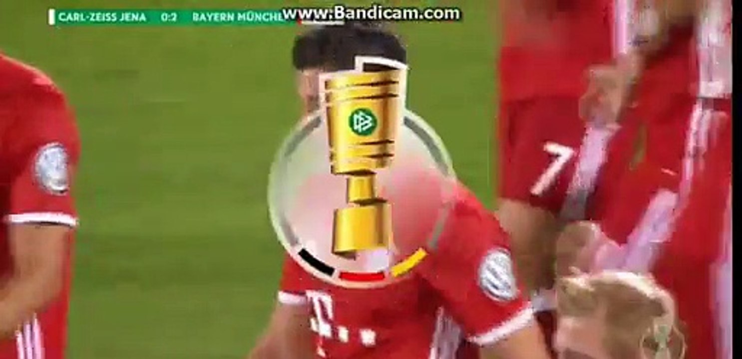 0-3 Robert Lewandowski Hat Trik Goal - Carls Zeiss Jena 0-3 Bayern Munich - 19.08.2016