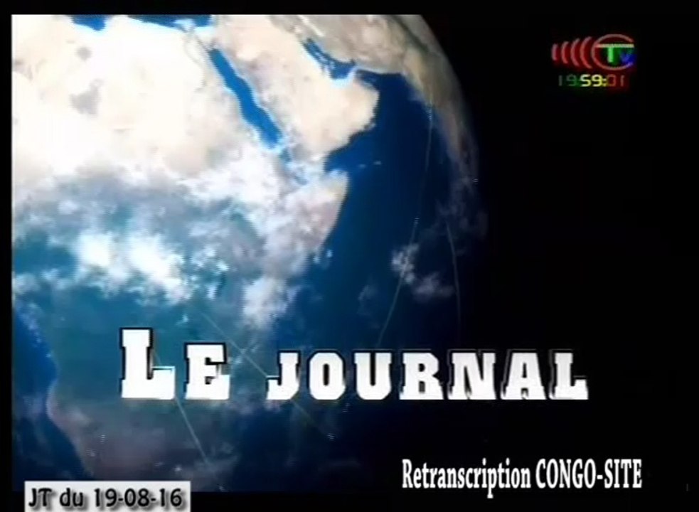 Journal de 20h TVCongo du Vendredi 19 août 2016 -By Congo-Site