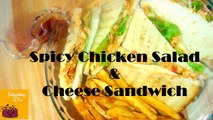 Spicy Chicken Salad and Cheese Sandwich