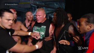 The brawl between Brock Lesnar and The Undertaker spills backstage- Raw, July 20, 2015