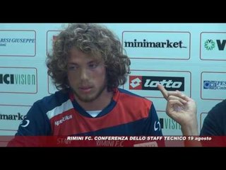 Icaro Tv. La conferenza dello staff tecnico del Rimini FC (19/08/2016)