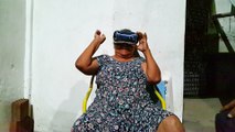 Grandma Scared by Jurassic Park Virtual Reality