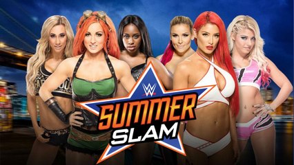 Скачать видео: WWE Carmella, Becky Lynch y Naomi vs. Natalya, Eva Marie y Alexa Blis 6-TAG Match SummerSlam 2016 Predicción WWE 2K16