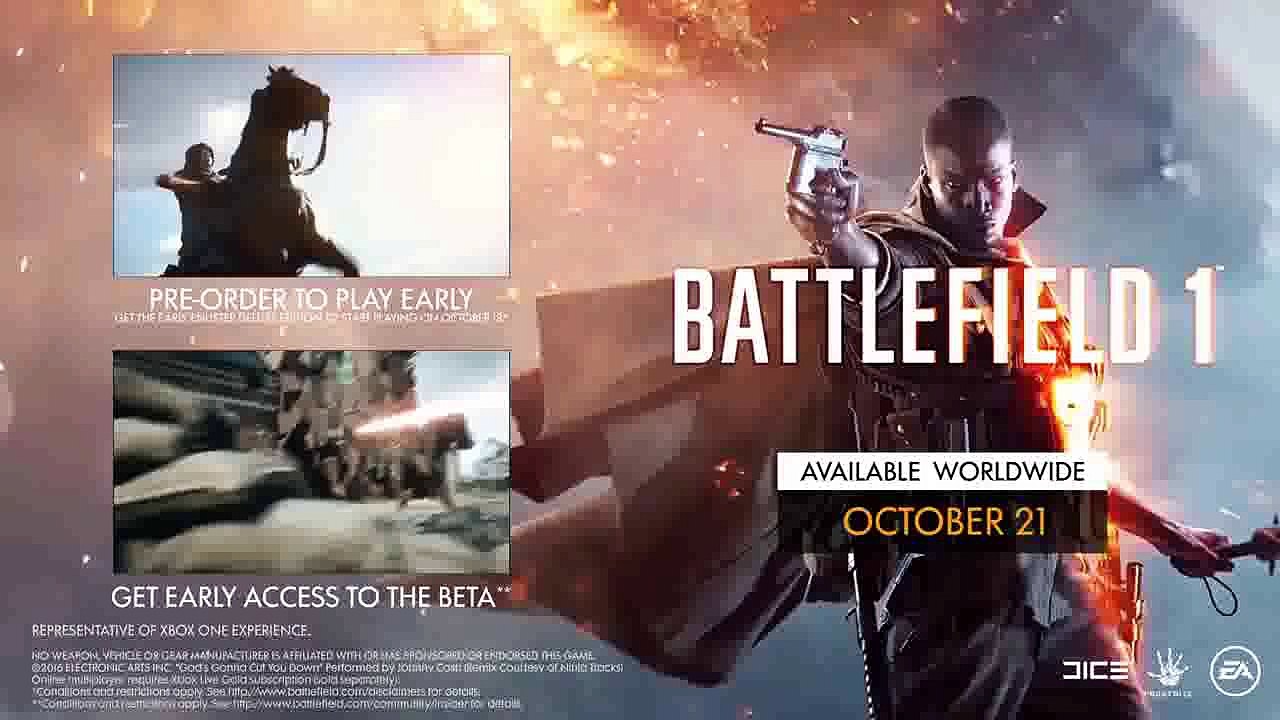 BATTLEFIELD 1 Gameplay Trailer -Gamescom 2016-