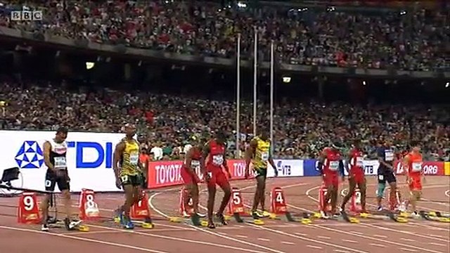 Usain Bolt beats Justin Gatlin 100m Final (Usain Bolt Wins 100m) World Championships Beijing 2015(380)