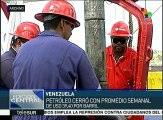 Petróleo venezolano cierra con promedio semanal de 39.4 dólares