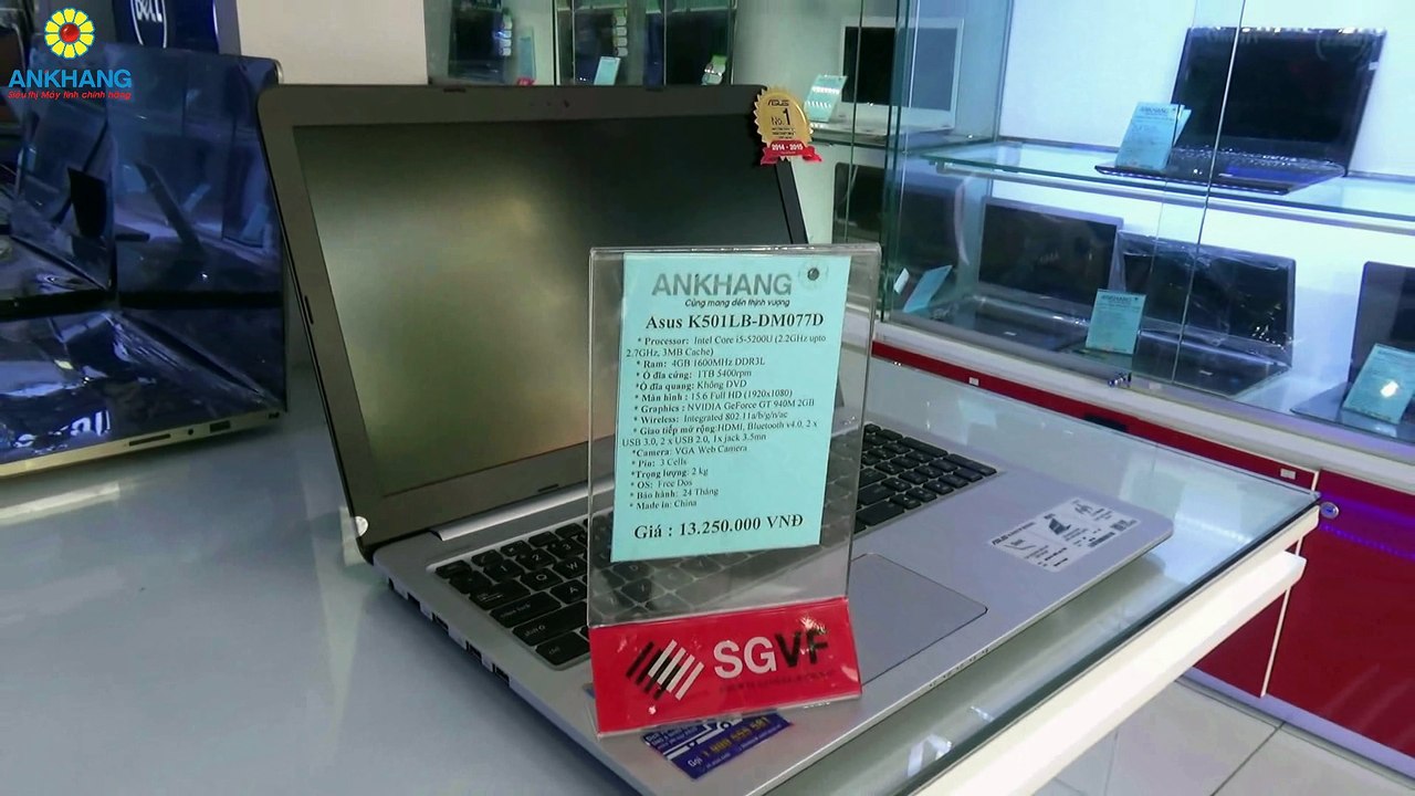 Ankhang - Laptop phổ thông Asus K501LB DM077D khoảng 13 triệu
