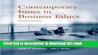[PDF] Contemporary Issues in Business Ethics Full Colection