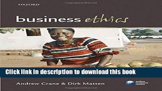 [PDF] Business Ethics: Managing Corporate Citizenship and Sustainability in the Age of