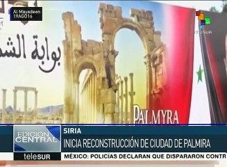 Escultores sirios inician reconstrucción de ciudad de Palmira