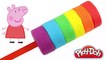 Play Doh Rainbow - Create rainbow circle ice cream super licorice vs peppa pig funny toys