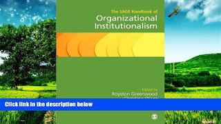 READ FREE FULL  The SAGE Handbook of Organizational Institutionalism  READ Ebook Full Ebook Free