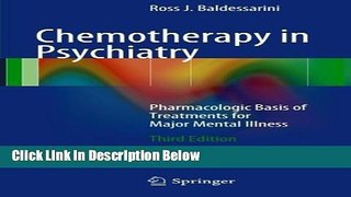 Books Chemotherapy in Psychiatry: Pharmacologic Basis of Treatments for Major Mental Illness Full