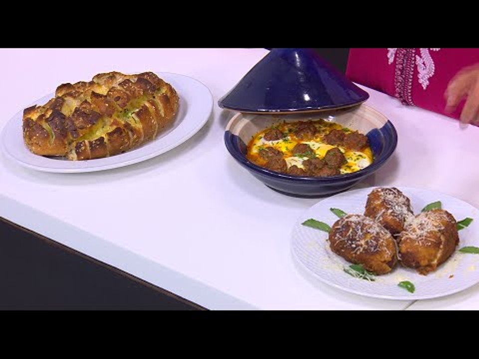 طاجن كفتة - خبز بالشيدر - كويرات بيض بالبطاطس | مغربيات حلقة كاملة