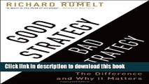 [PDF] Good Strategy Bad Strategy: The Difference and Why It Matters Popular Colection