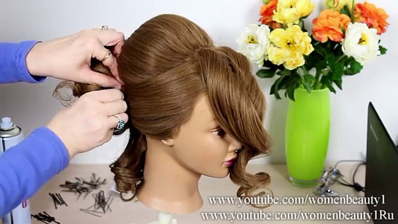 50Prom wedding updo. Hairstyle for long medium hair