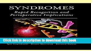 New Book Syndromes: Rapid Recognition and Perioperative Implications