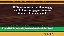 Collection Book Detecting Allergens in Food (Woodhead Publishing Series in Food Science,