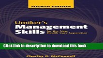 New Book Umiker s Management Skills for the New Health Care Supervisor: Management Skills for the