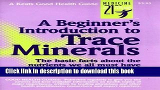 New Book A Beginner s Introduction to Trace Minerals