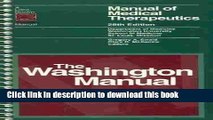 Collection Book Manual of Medical Therapeutics (Washington Manual of Medical Therapeutics)