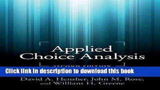 [PDF] Applied Choice Analysis Popular Colection
