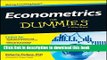 [PDF] Econometrics For Dummies Full Online